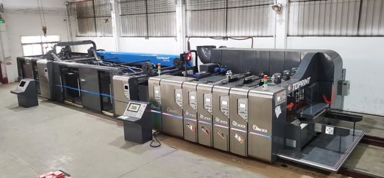 250 Sheet/Min Box Folder Gluer Machine Single Shaft Dual Slotter