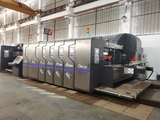 Fully Automatic Carton Box Making Machine , 380V 60mm Pizza Box Making Machine